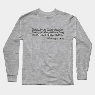 Reality is that which, when you stop believing in it, doesn't go away. - Phillip K. Dick Long Sleeve T-Shirt